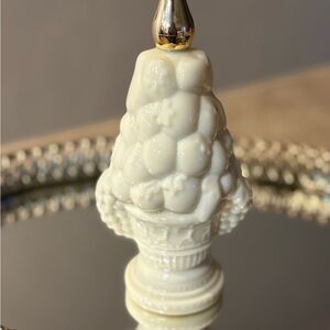 Avon Cream and Gold Decorative Perfume Bottle